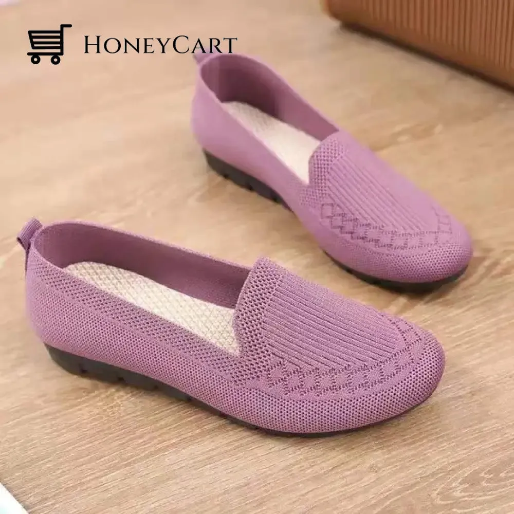 2022 Casual Shoes Womens Mesh Breathable Slip on Flat Shoes Ladies Loafers