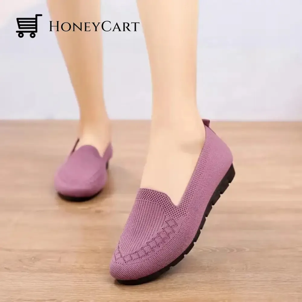 2022 Casual Shoes Womens Mesh Breathable Slip on Flat Shoes Ladies Loafers