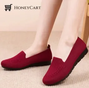 2022 Casual Shoes Womens Mesh Breathable Slip on Flat Shoes Ladies Loafers