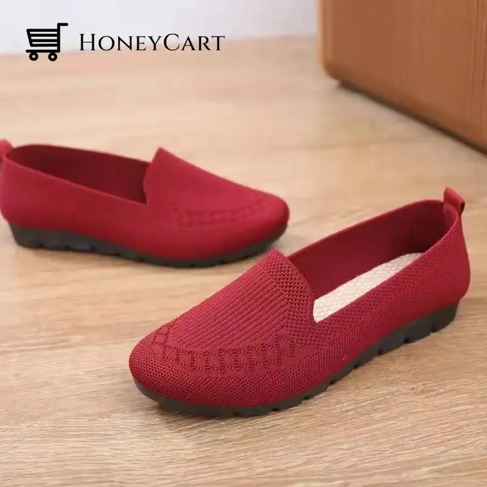 2022 Casual Shoes Womens Mesh Breathable Slip on Flat Shoes Ladies Loafers