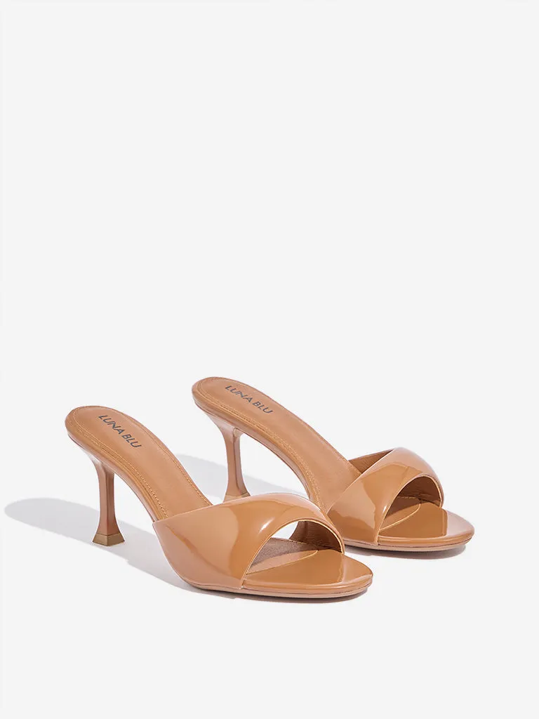 LUNA BLU Tan Heel Sandals