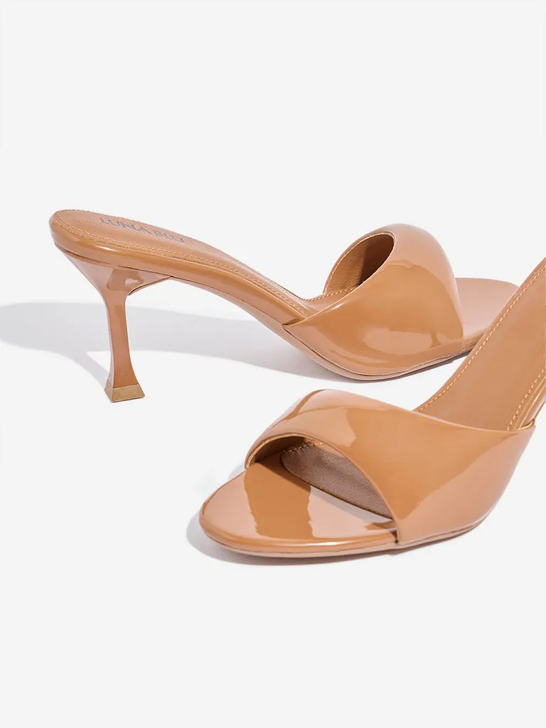 LUNA BLU Tan Heel Sandals