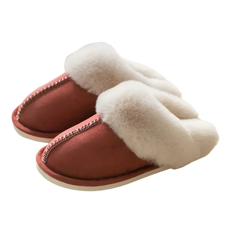 VENTACT Plus Plush Men Women Slipers Fashion Warm Non-Slip Female Shoes Home Indoor Fleece Waterproof Couples Shoes Slippers
