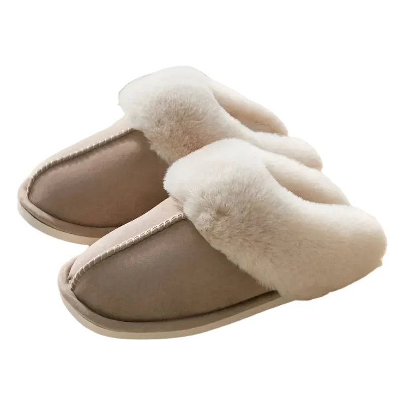 VENTACT Plus Plush Men Women Slipers Fashion Warm Non-Slip Female Shoes Home Indoor Fleece Waterproof Couples Shoes Slippers