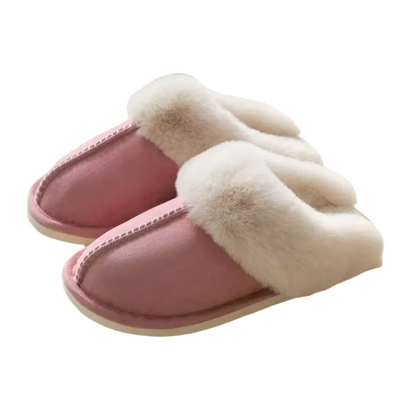 VENTACT Plus Plush Men Women Slipers Fashion Warm Non-Slip Female Shoes Home Indoor Fleece Waterproof Couples Shoes Slippers
