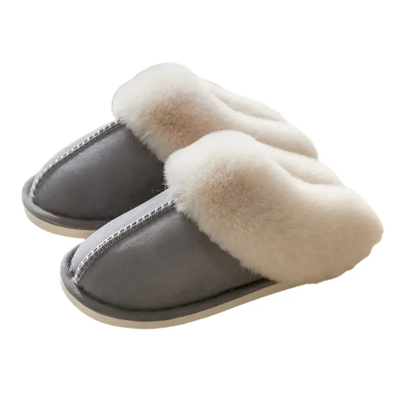 VENTACT Plus Plush Men Women Slipers Fashion Warm Non-Slip Female Shoes Home Indoor Fleece Waterproof Couples Shoes Slippers