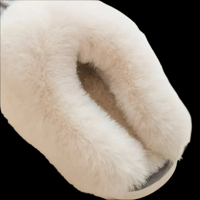 VENTACT Plus Plush Men Women Slipers Fashion Warm Non-Slip Female Shoes Home Indoor Fleece Waterproof Couples Shoes Slippers